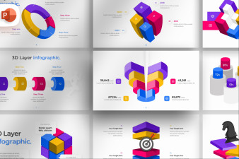 3D Layered PowerPoint Infographic Template